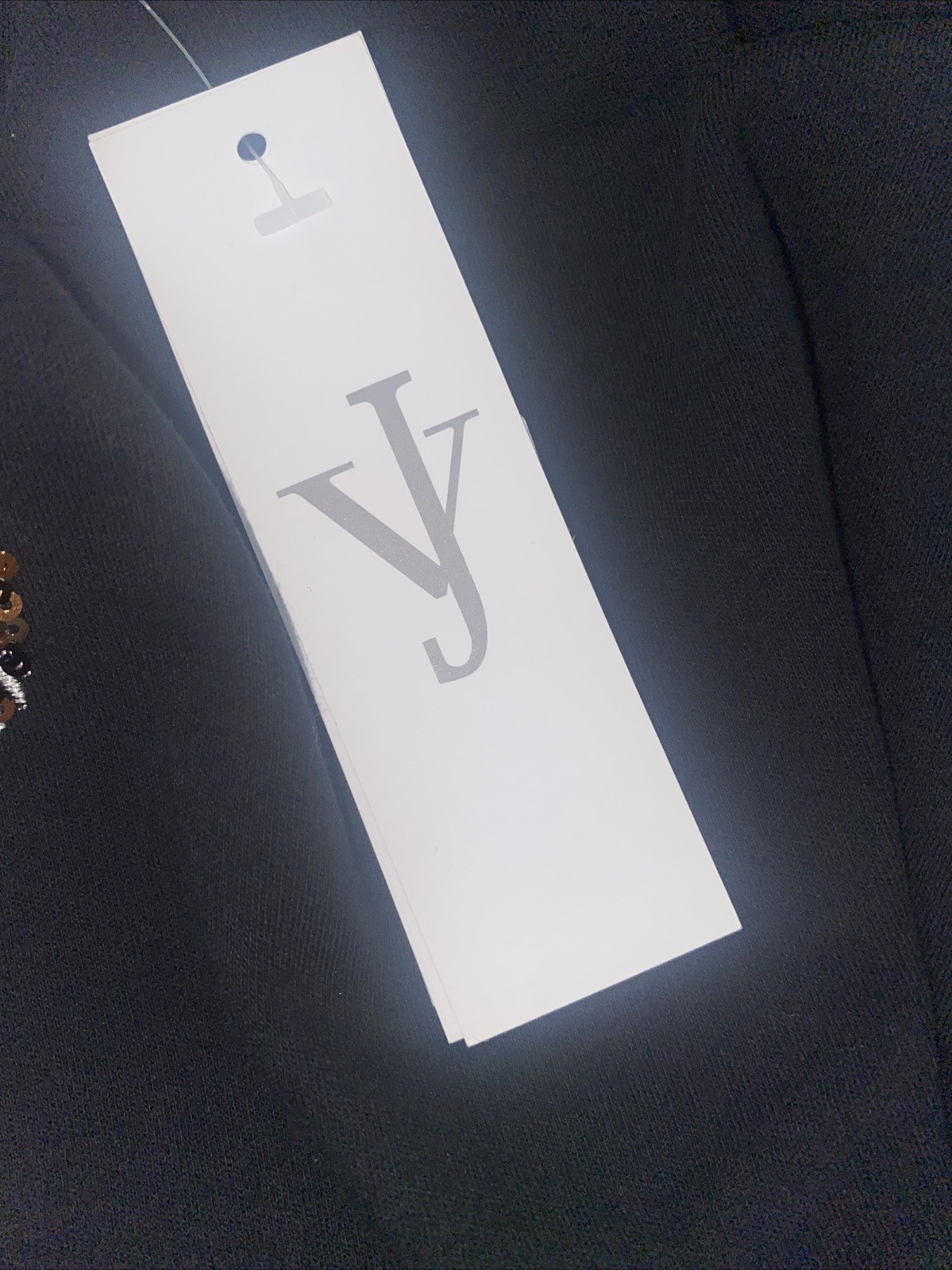 Joan Vass Black Sequins Tiger Tunic Size 1X NWT MSRP $270