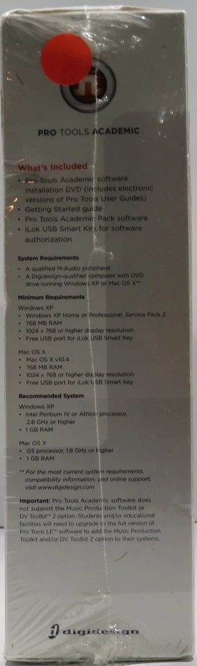 NEW Pro Tools Academic Pack Software For Qualified M-Audio Peripherals | SEALED - Image 3 of 4