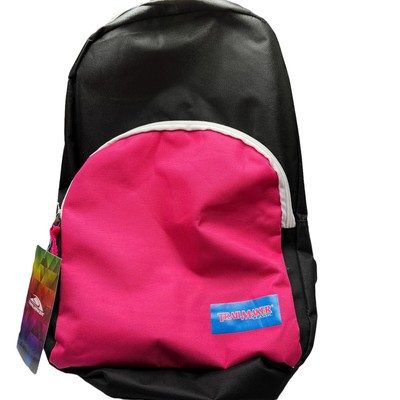 TrailMaker Classic BackPack - Black & Pink Zipper Closure With Front Pocket Zip