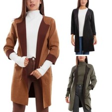 Veste Femme en Daim Manteau Trench Blazer sans Doublure Manteau TooCool VB-6954