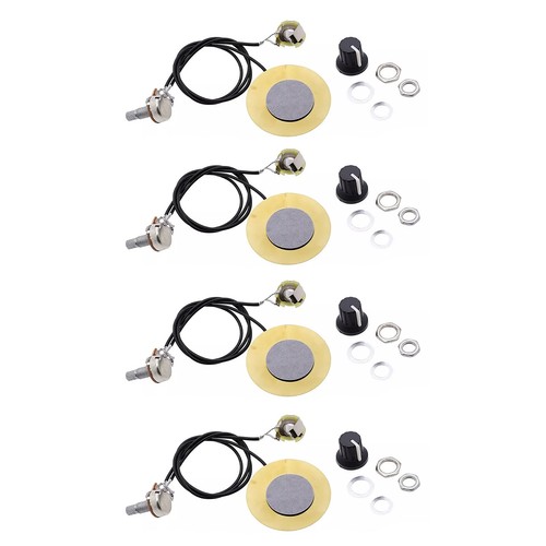 4Pcs 50MM Guitar Piezo Transducer Pickup Open Pickup For Guitar Mandolin Violin - Picture 4 of 11
