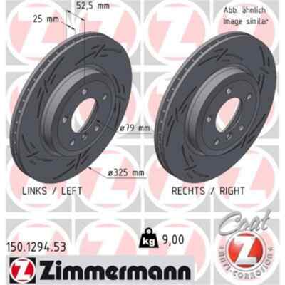 2x ZIMMERMANN Black Z Bremsscheibe 150.1294.53