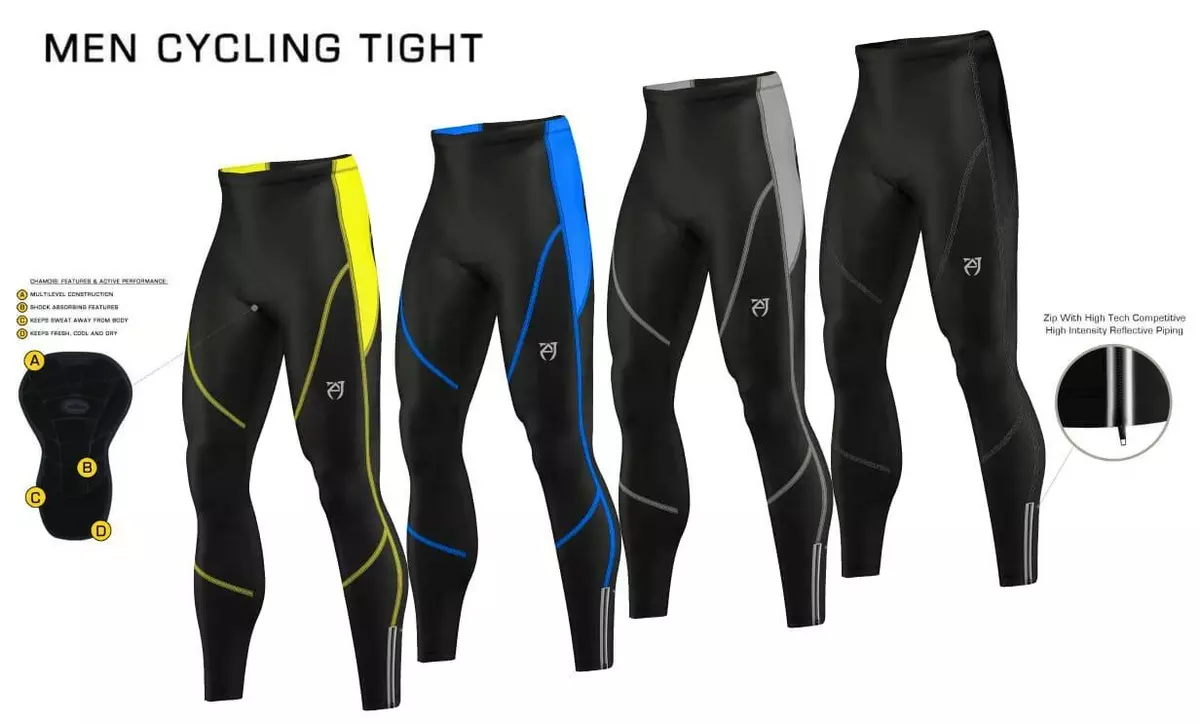 New Mens Cycling Tights Winter Thermal Padded Pants Cycle Bike Bicycle  Trousers