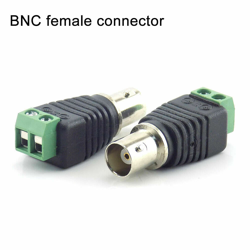 BNC Male to F Female Connector Adapter for Coaxial Cable CCTV 25