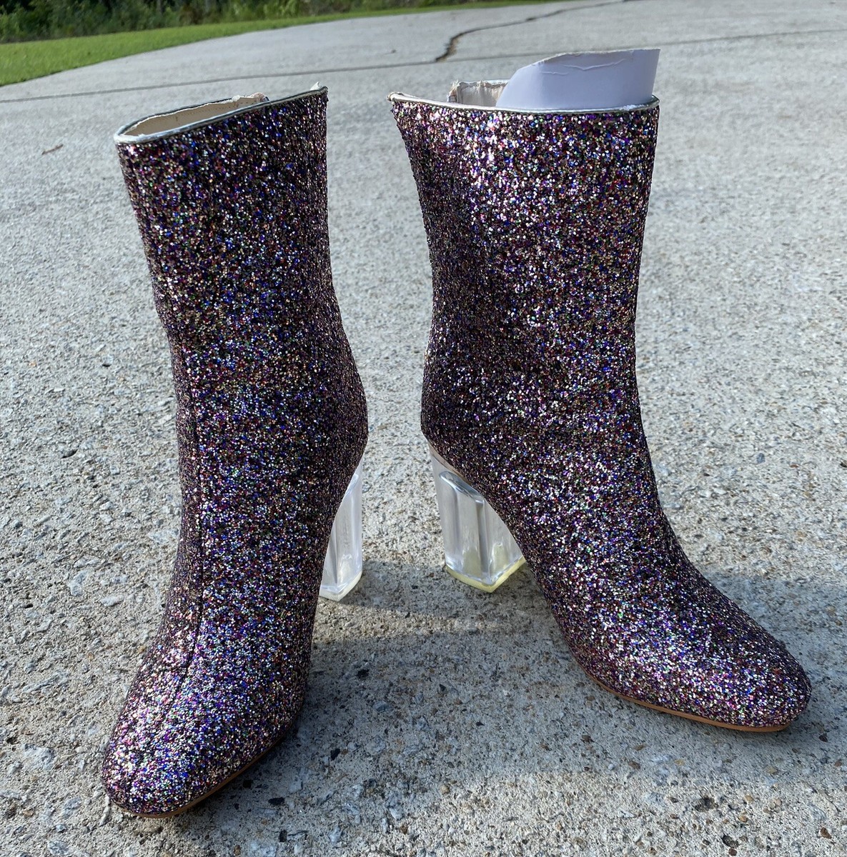 Ankle Boots Cape Robbin Lucite Heels Women's Cape Robbin Brooklyn