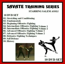 SAVATE 10 DVD Set Instructional Series with SALEM ASSLI French Foot Fighting