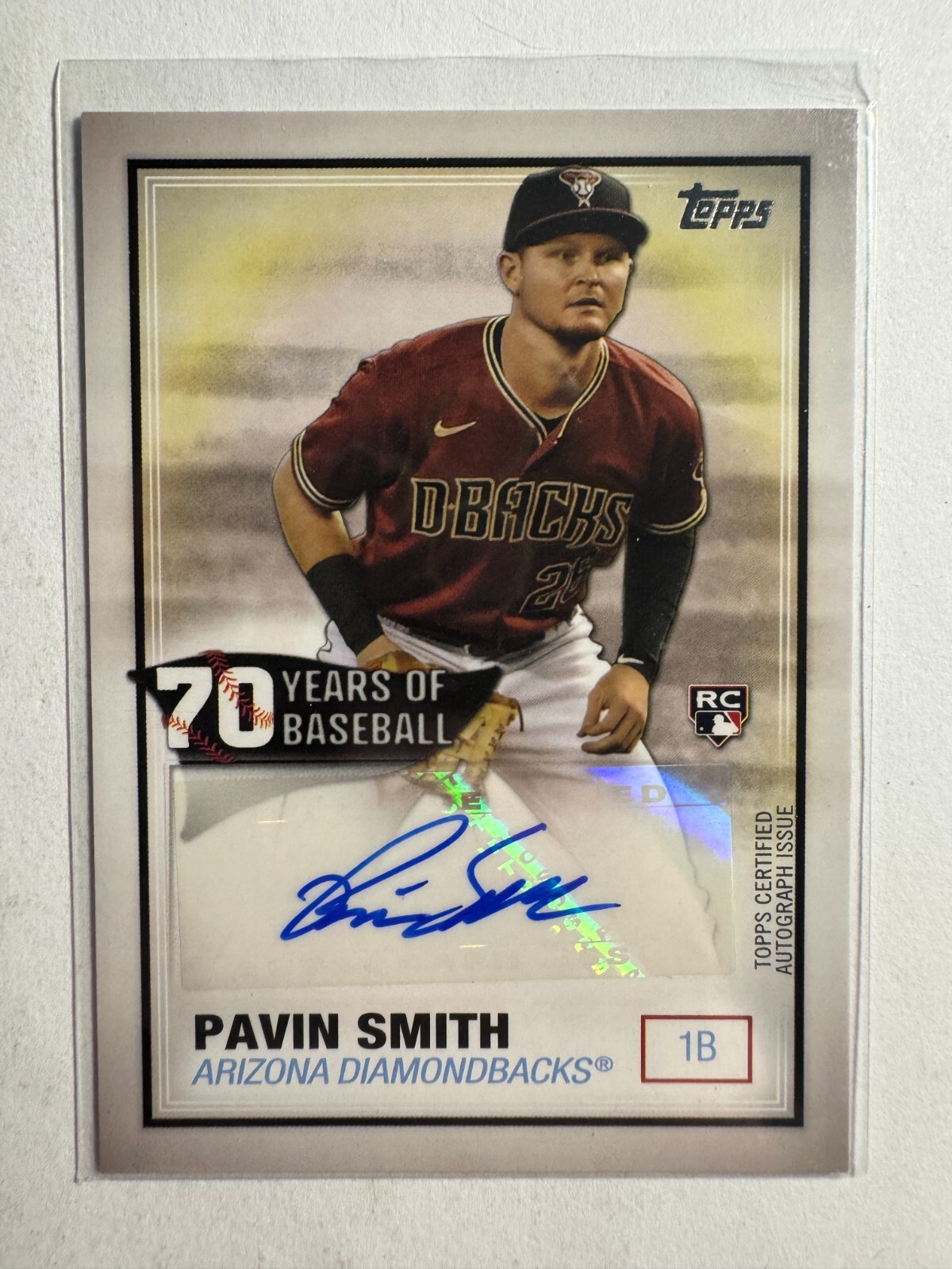 K300,005 - 2021 Topps 70 Years of Baseball Autographs #70YAPS Pavin Smith Auto