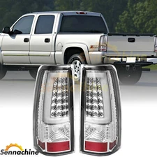 Clear Fits 2003-2006 Chevy Silverado 1500 2500 3500 LED Tail Lights Brake Lamps