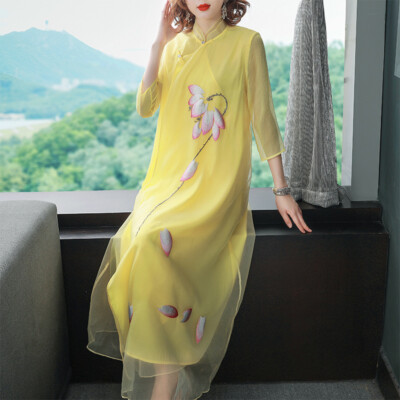 Shift Dresses for Women Small Medium Large Size 4-12 Long Kaftan Vintage Floral