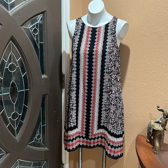 Mac Studio boho shift sleeveless patterned dress.… - image 2