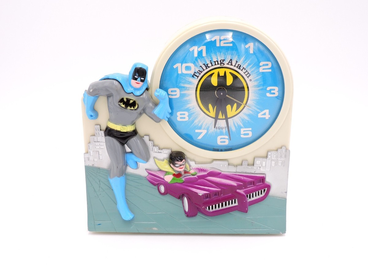 BATMAN with Robin Talking Alarm Clock 1974 Janex NO TALKING