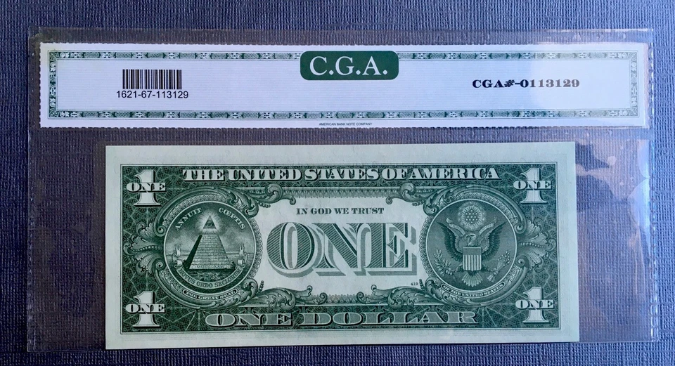 1957 B $1 Silver Certificado STAR NOTE CGA 67 - Image 2 of 2