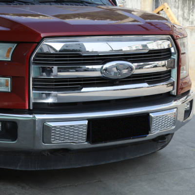Savadi-Car 2-Pack Chrome Front Bumper Corner Trim Covers For Ford F-150 2015-2020