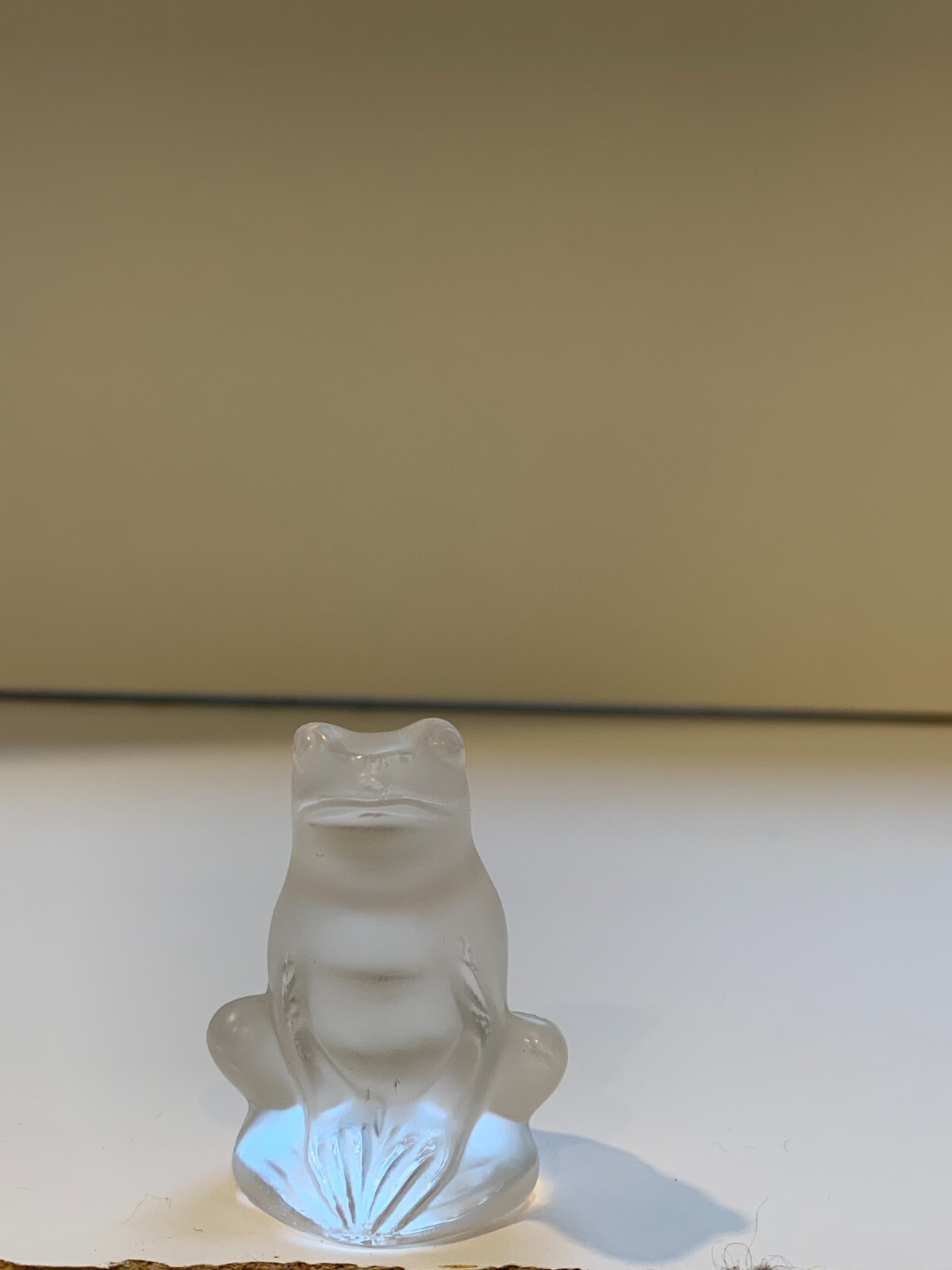 Lalique Clear Frosted Crystal Frog Cristal France Signed (Preowned) eBay