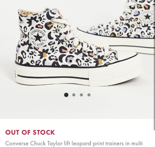 Converse Chuck Taylor lift leopard print trainers in multi | eBay
