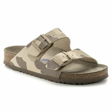 NIB Birkenstock Arizona Soft Foot Bed Slide Sandal in Desert Soil 1022860