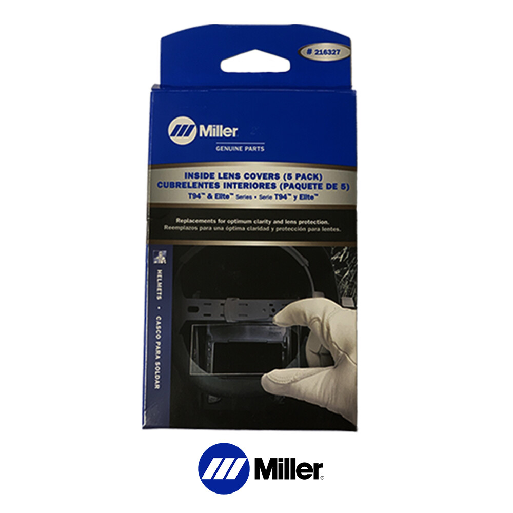 Miller 216327 Inside Lens Cover For Elite & Titanium 9400(i) Welding Helmets - 5 Pack 12 thumbnail image