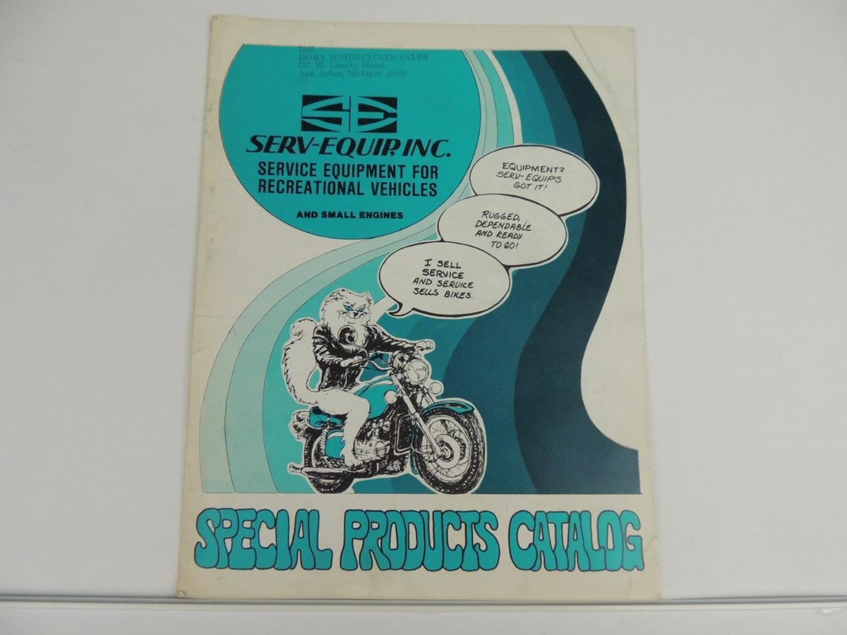 Vintage Service Equipment Products Motorcycle Brochure Catalog