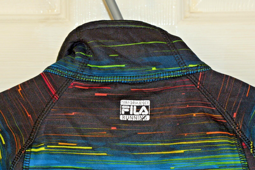 Fila Sport Womens Rainbow Performance Running 1/4 Zip High Neck Jacket Top UK S - Picture 5 of 7
