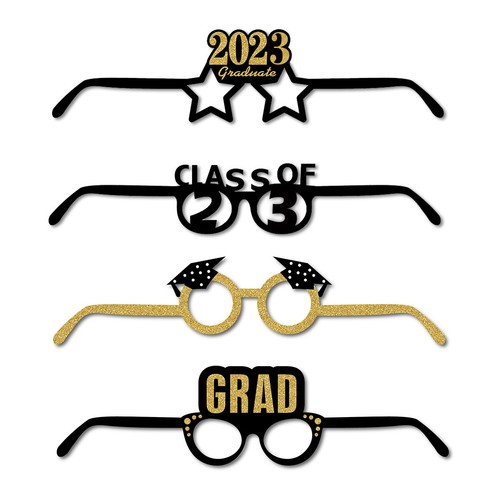 12PCS Glliter Class Of 2023 Graduation Grad 2023 Party Eyeglasses Photo Props - Picture 2 of 3