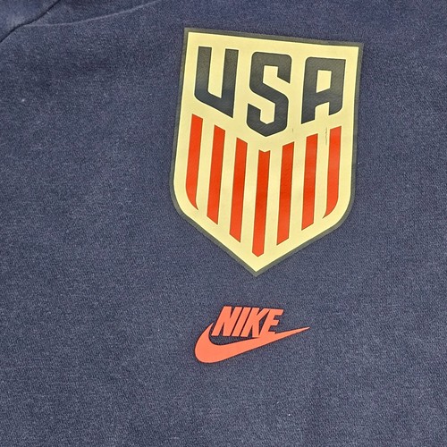 Youth Nike Blue US Soccer Fleece Pullover Hoodie Sweatshirt XL Thumb Hole u8b - Picture 2 of 10