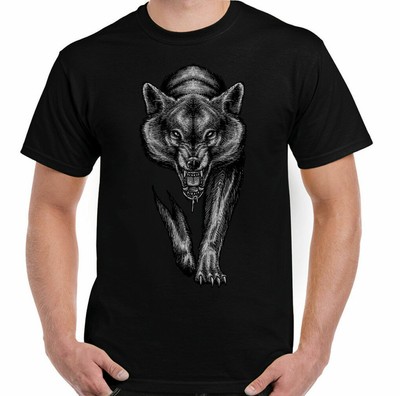 snarling wolf t shirt