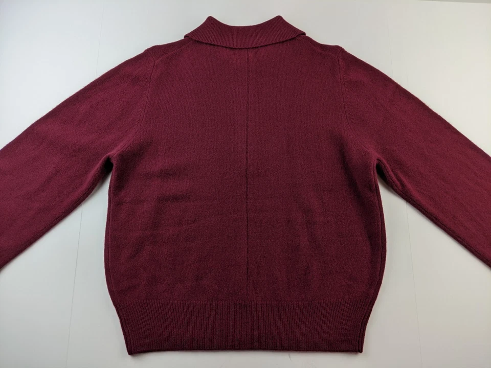 SOLD OUT NYC The Signature Polo in Wine Wool Sweater Women M L Collared - Image 2 of 4