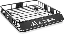 ARKSEN 43 x 39 x 6 Inch Universal 150LB Heavy Duty Roof Rack Cargo，150 Pounds