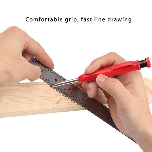 Carpenter Pencil Set Mechanical Pencil Leads Built-in Sharpener Refill Solid - Picture 5 of 18