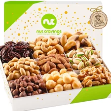 NUT CRAVINGS Gourmet Collection - Purim Mishloach Manot Mixed Nuts Gift Basket i