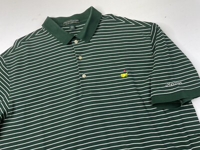 Masters Collection Polo Golf Striped Shirt Mens XL 60s Two-Ply Augusta National
