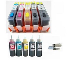 5P Refillable ink cartridge with chip HP 564 XL Photosmart 7510 7515 C635  ink