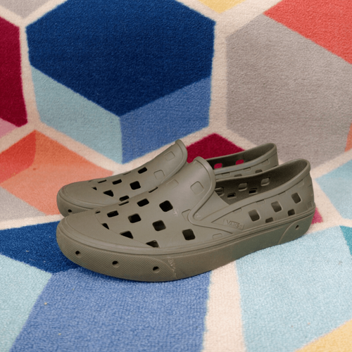 Vans Trek Women's Slip On Loafer Shoes Pewter Green Breathable Size 10 US