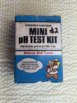 Aquarium Pharmaceuticals Mini pH Test Kit for Fresh Water Aquarium New NIP