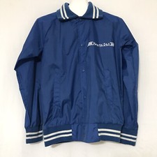 Vintage Sea World Satin Nylon Jacket Mens Small S Blue Spellout 70s 80s