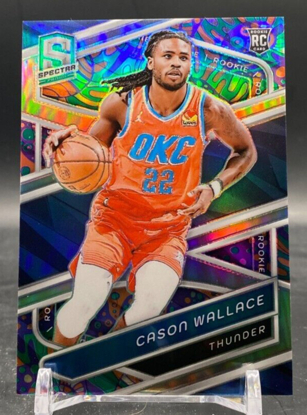 2023-24 Cason Wallace Panini Spectra Rookie RC Psychedelic Prizm SSP #164