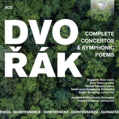 DVORAK:COMPLETE CONCERTOS & SYMPHONIC POEMS (QU) - 5 CD NEU DVORAK