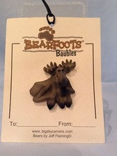 Big Sky Carvers Bearfoots Baubles  Moose Pin  Jeff Fleming  Resin 1.75"  $16.99
