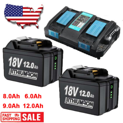 Batterie de rechange et chargeur 18 V 6,0 Ah pour outils électriques Makita