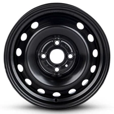 New OEM Wheel For 97-02 Ford Escort 14 inch 14x5.5" Painted Black Steel Rim