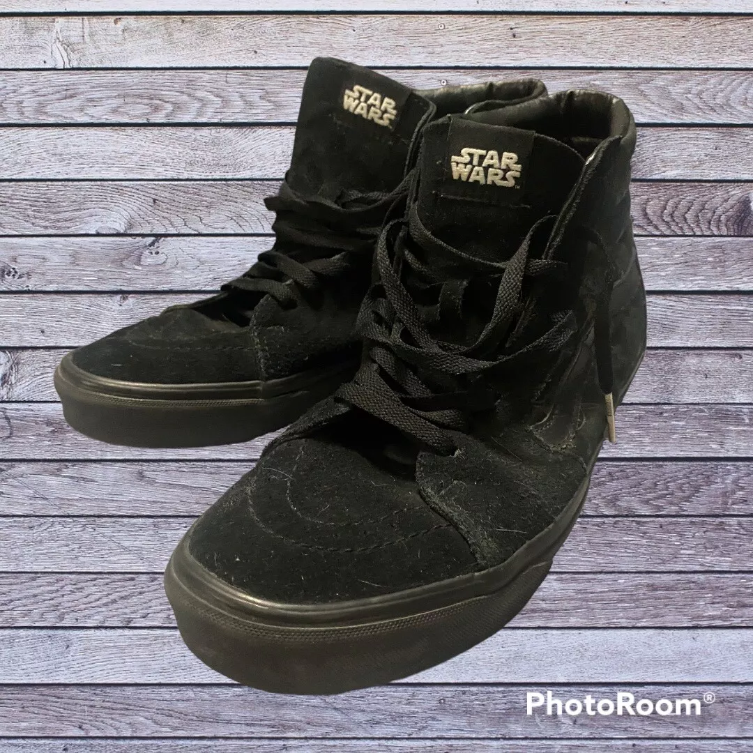 Vans sk8 hi top star wars black