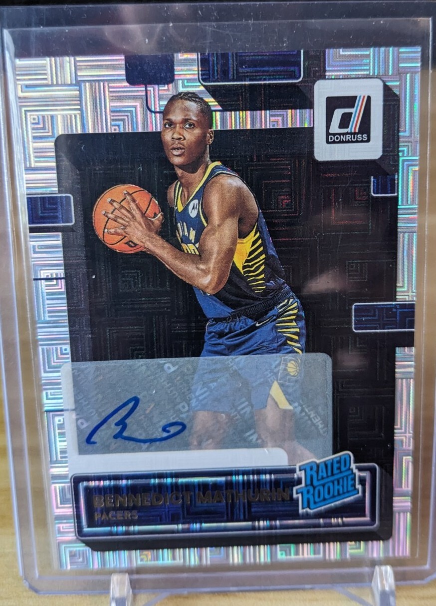 2022-23 Panini Donruss Bennedict Mathurin #206 Rated Rookie Auto Mojo 🔥🔥🔥