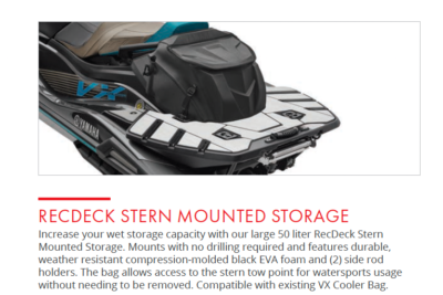Yamaha FX VX GP FX-SVHO GP1800R RecDeck Stern 50L Storage Kit F5G