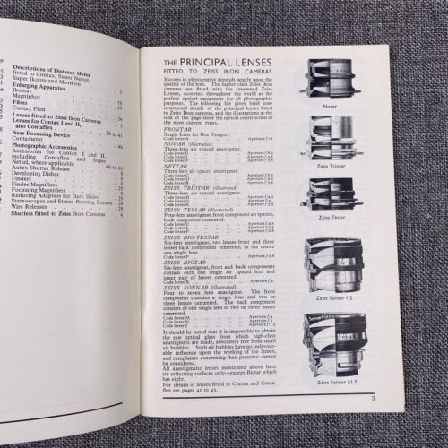 Vintage Zeiss Ikon Catalogue for 1936 Contax, Contaflex , Super Ikonta - Reprint - 第 4/7 張圖片