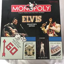 Elvis Presley Monopoly Collector's Edition New Open Box pieces in Sealed Package