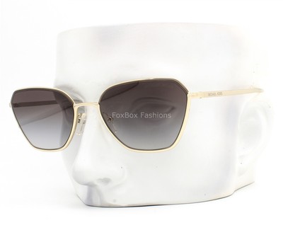 Michael Kors Delphi Sunglasses MK 1081 Polished Light Gold Gray Gradient w/case