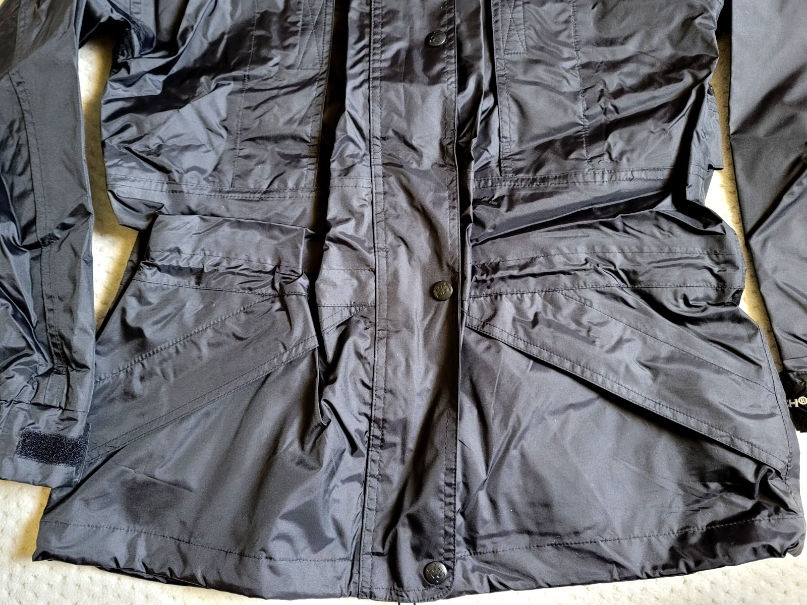 MINT Helly Hansen Tech Packable Rain Jacket Black… - image 4