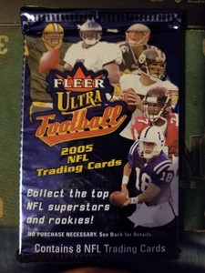 2005 fleer ultra football pack unopened packs