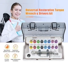 Complete Dental Implant Kit with Universal Wrench and Drivers for Oral Surgeons