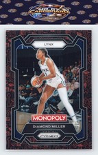 2024 Panini Prizm Monopoly WNBA #9 Diamond Miller Classic Icons Red Prizm